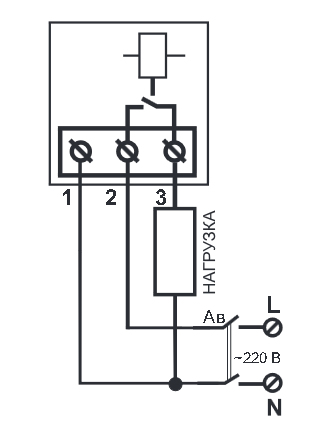 Электрическая схема реле VP-20A
