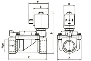 Схематическое изображение клапана 21W3KB190