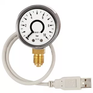 Манометр с трубкой Бурдона PGT10 USB фото 1