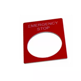 Табличка маркировочная EMERGENCY STOP прямоугольная фото 1
