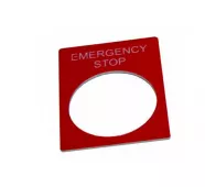 Табличка маркировочная EMERGENCY STOP прямоугольная фото
